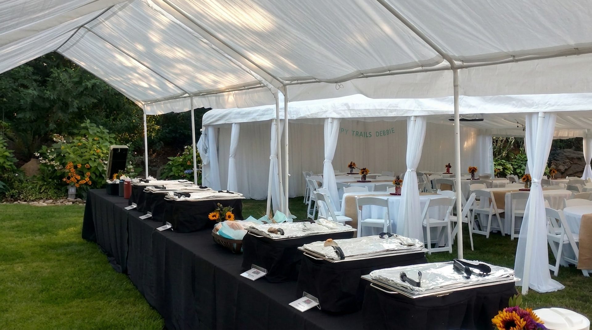Catering setups, big and small