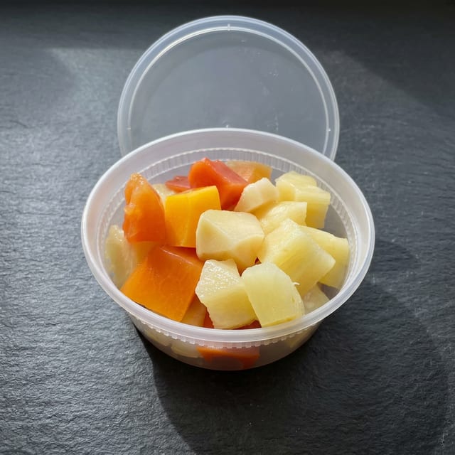 8oz Tropical Fruit Salad.